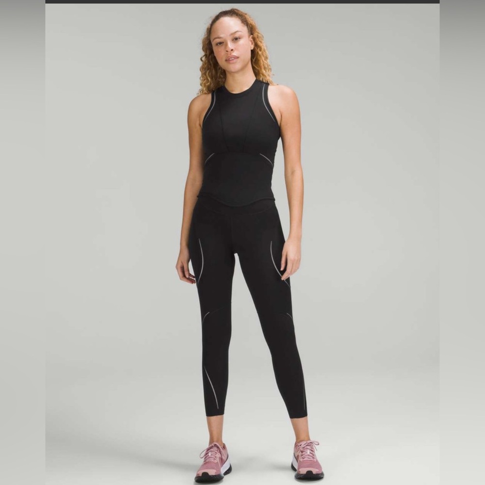 Lululemon Base Pace High Rise Reflective Tight Size 8 in Black